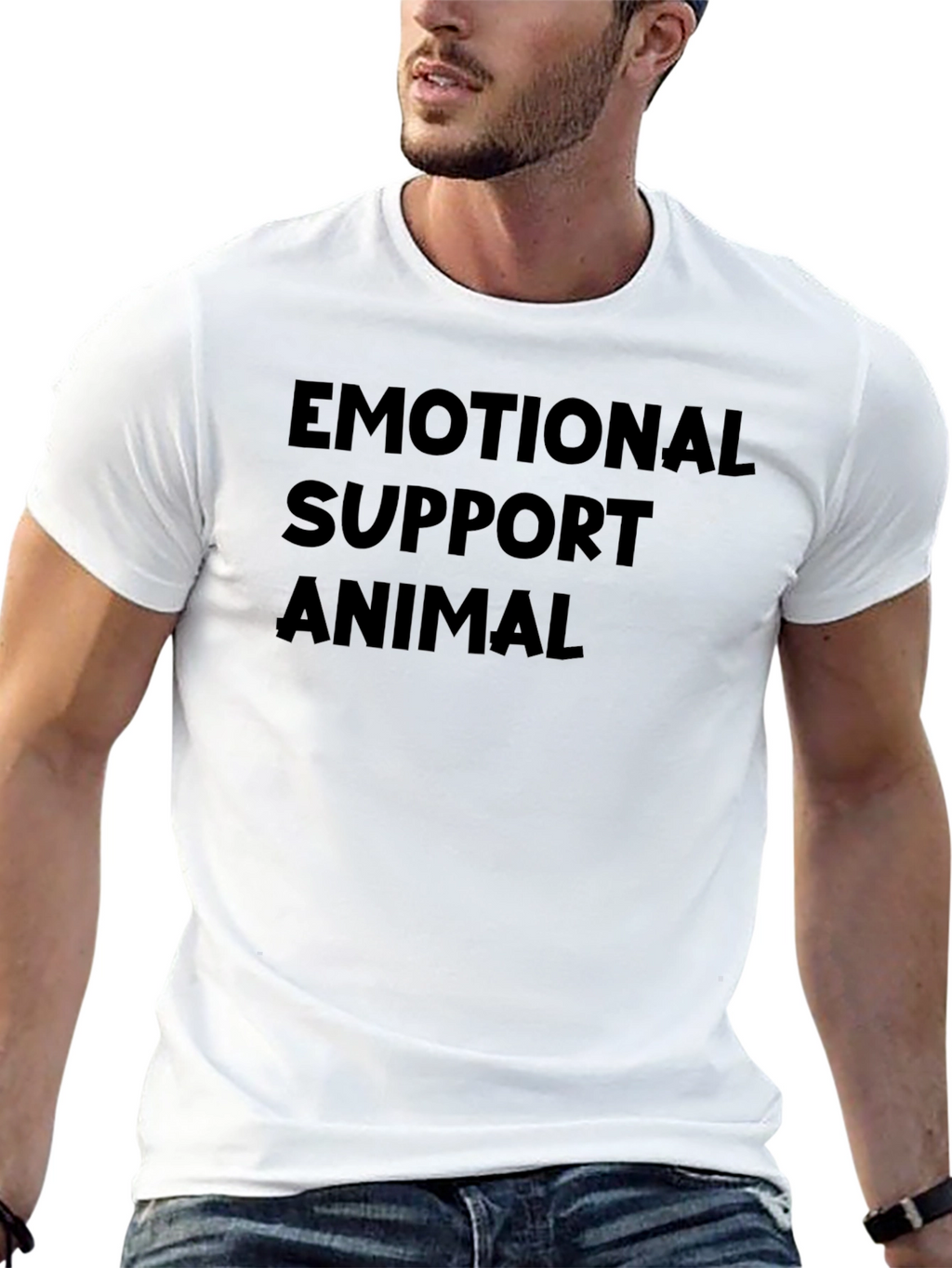 Emotional Support Animal Black T-Shirt