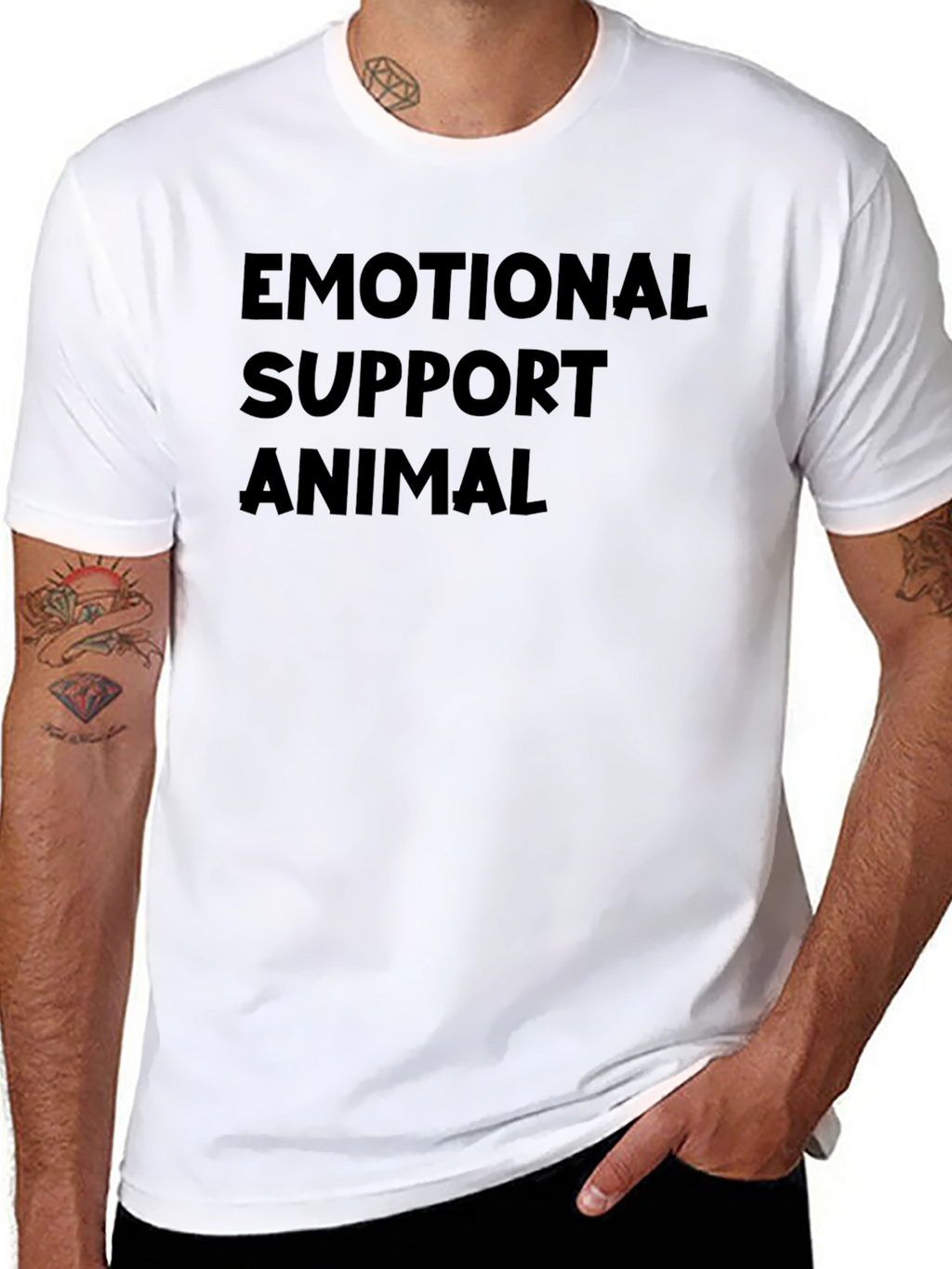 Emotional Support Animal Black T-Shirt