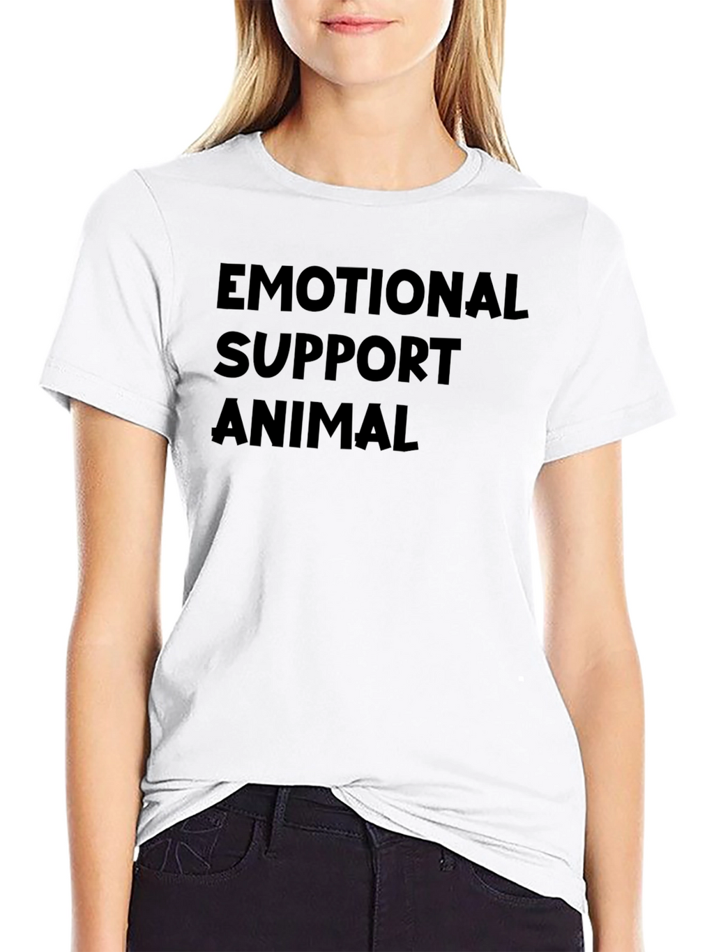 Emotional Support Animal Black T-Shirt