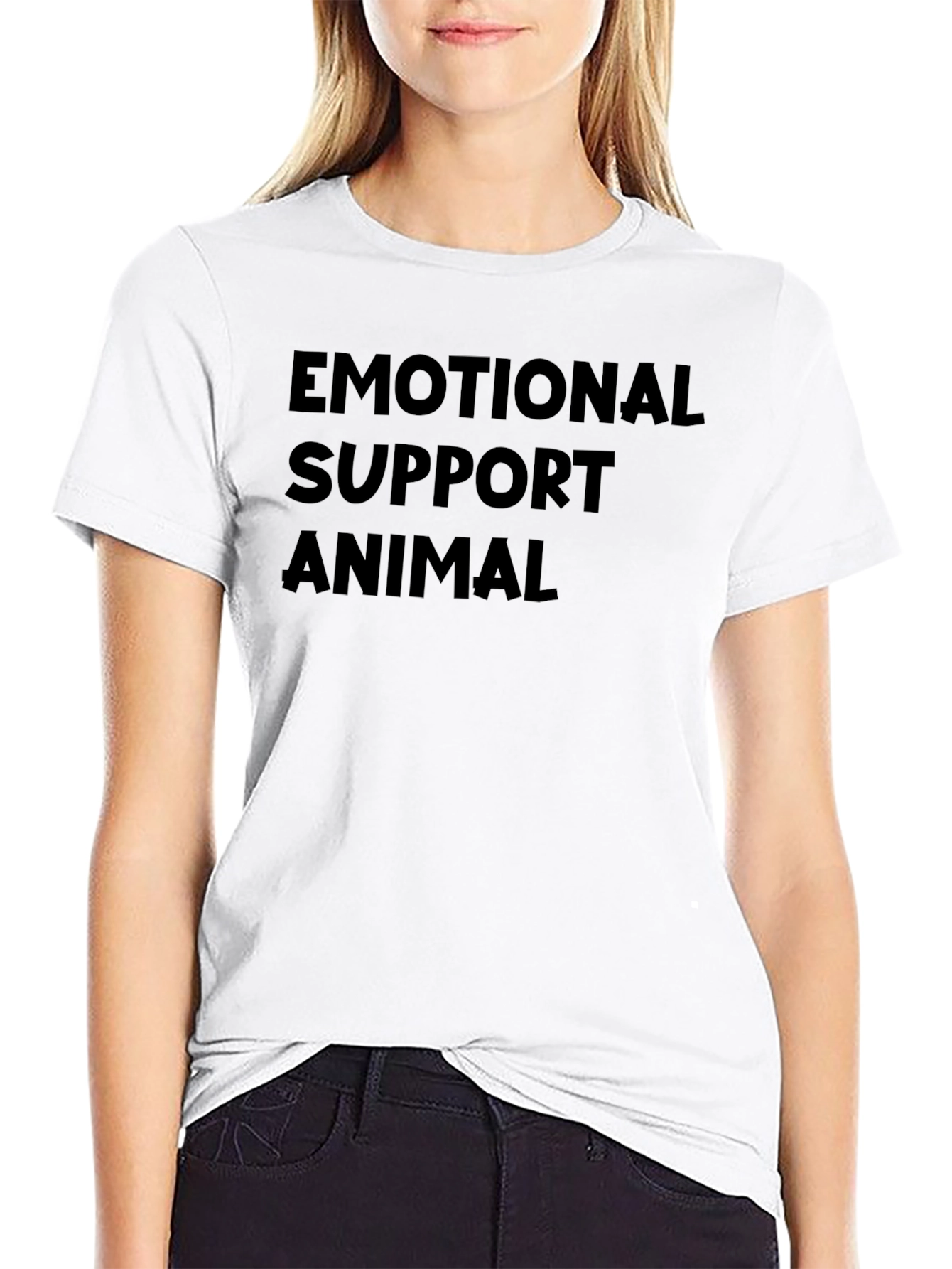 Emotional Support Animal Black T-Shirt