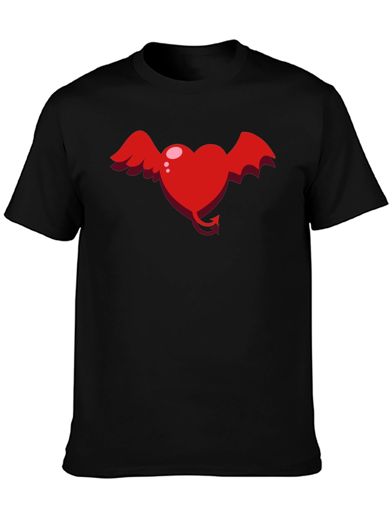 Heart Devil Winged Graphic Tee - Unisex