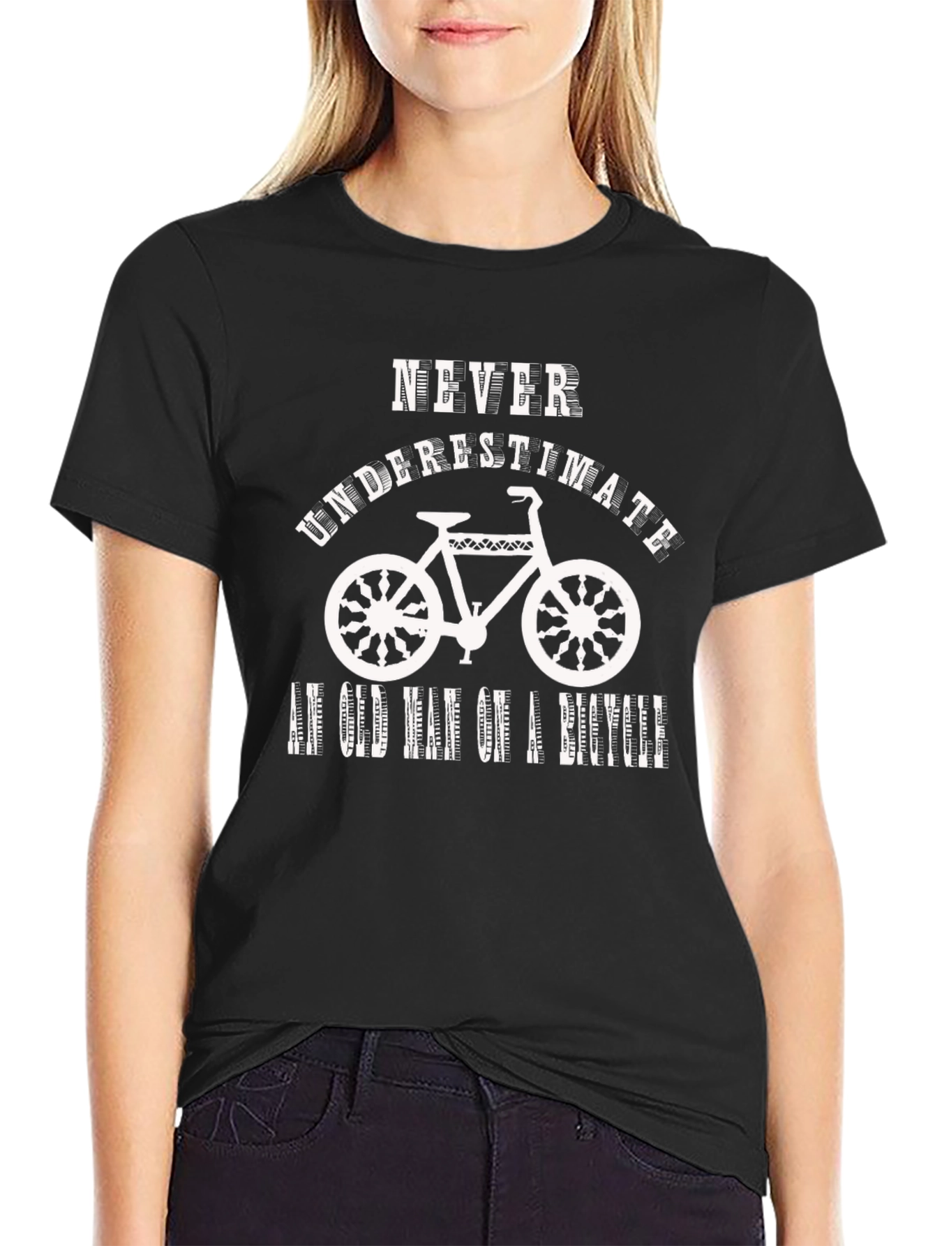 Never Underestimate an Old Man on a Bicycle T-Shirt