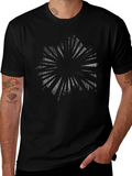 Abstract Burst Graphic Black T-Shirt