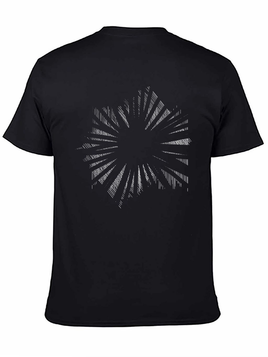 Abstract Burst Graphic Black T-Shirt