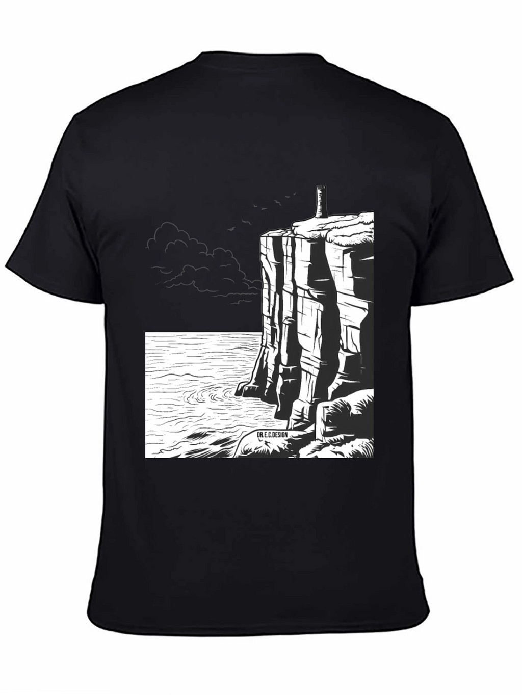 Cliffside Tower Graphic T-Shirt