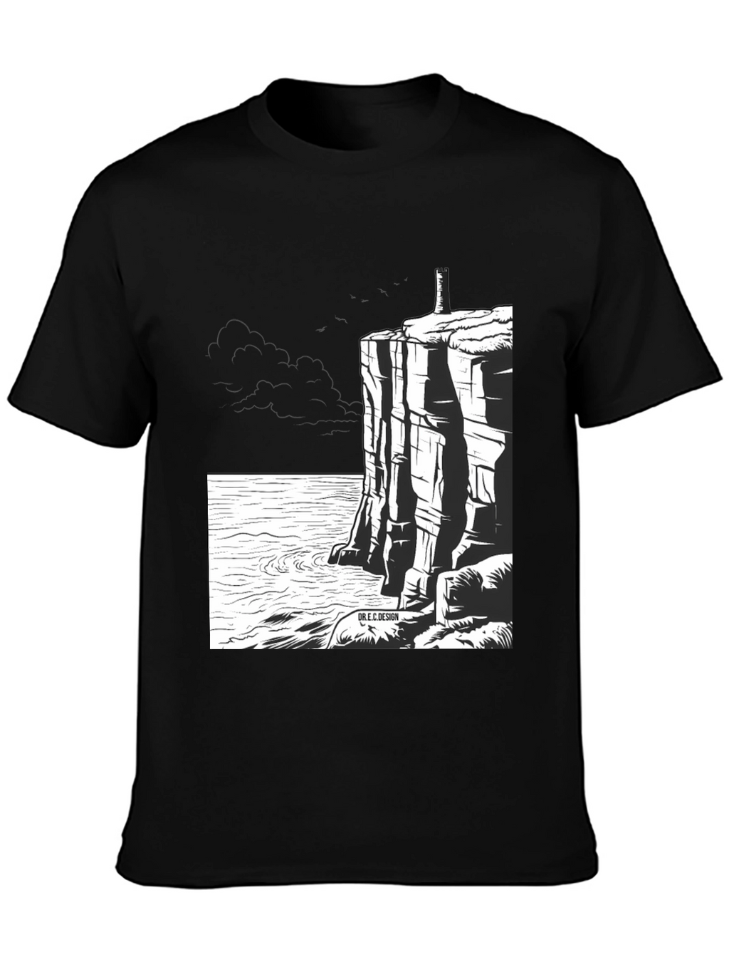 Cliffside Tower Graphic T-Shirt