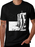 Cliffside Tower Graphic T-Shirt