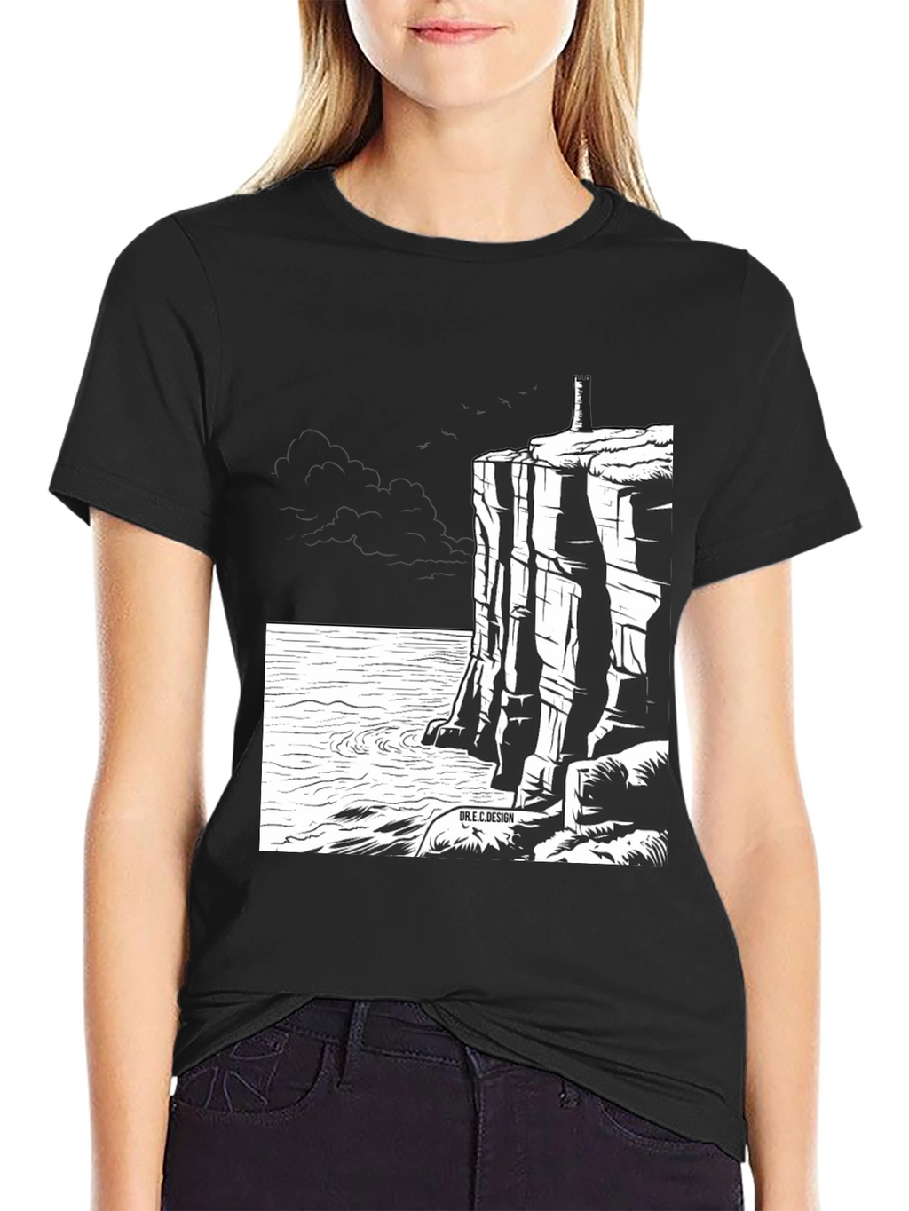 Cliffside Tower Graphic T-Shirt