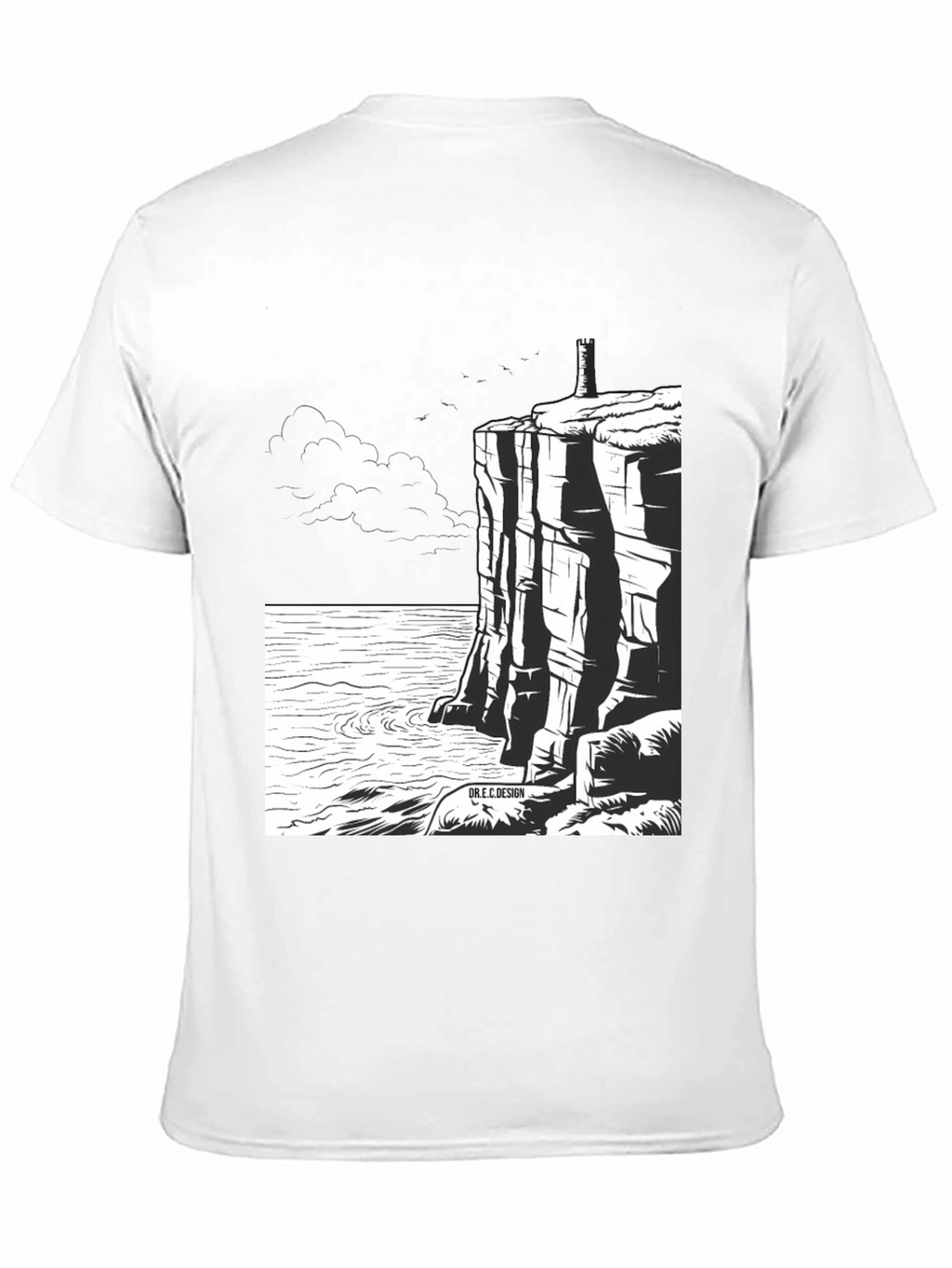 Cliffside Tower Graphic T-Shirt