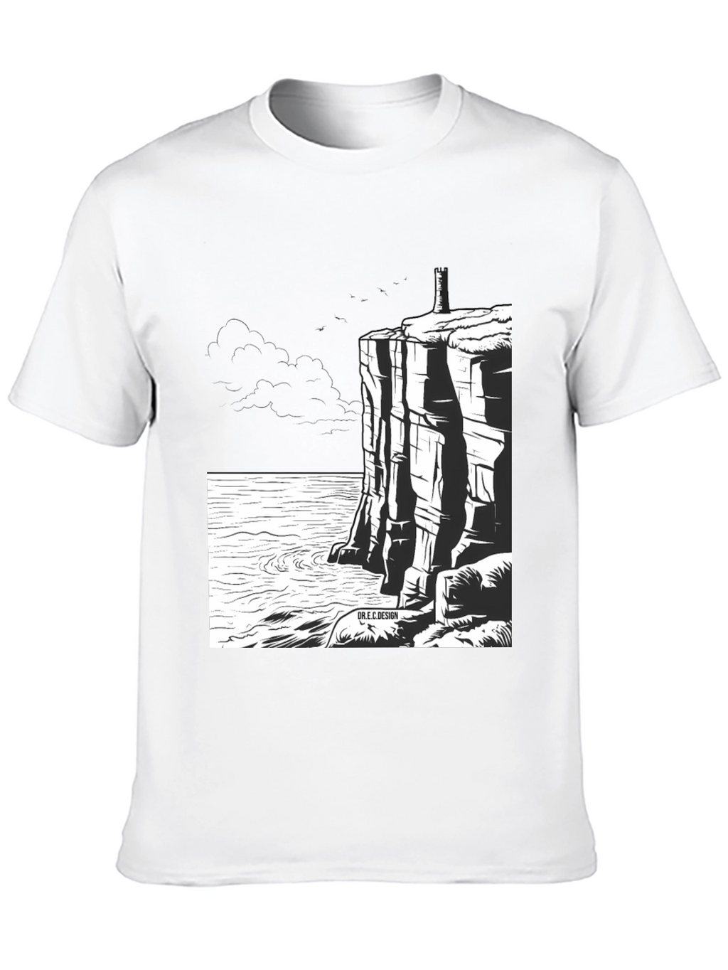Cliffside Tower Graphic T-Shirt