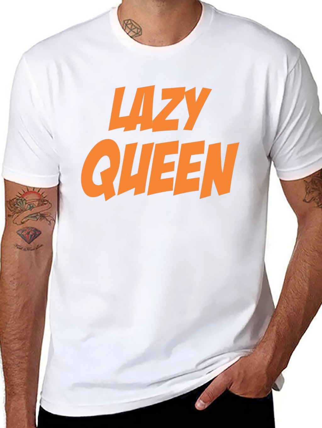 Lazy Queen Black Graphic Tee
