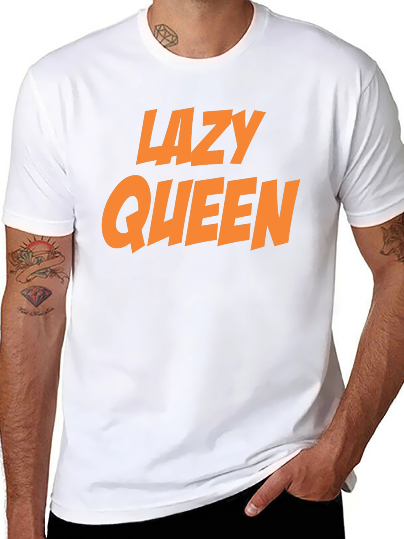 Lazy Queen Black Graphic Tee