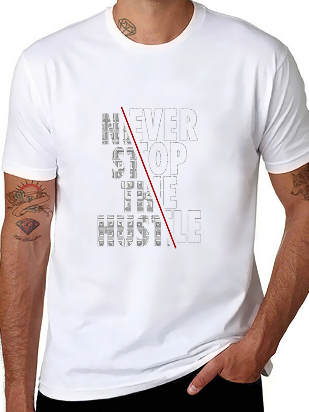 Never Stop The Hustle Graphic Tee