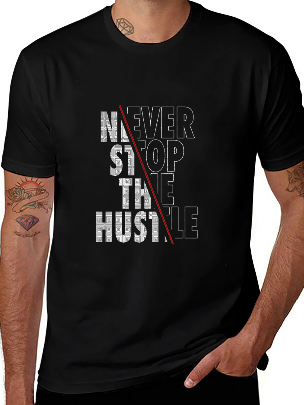 Never Stop The Hustle Graphic Tee