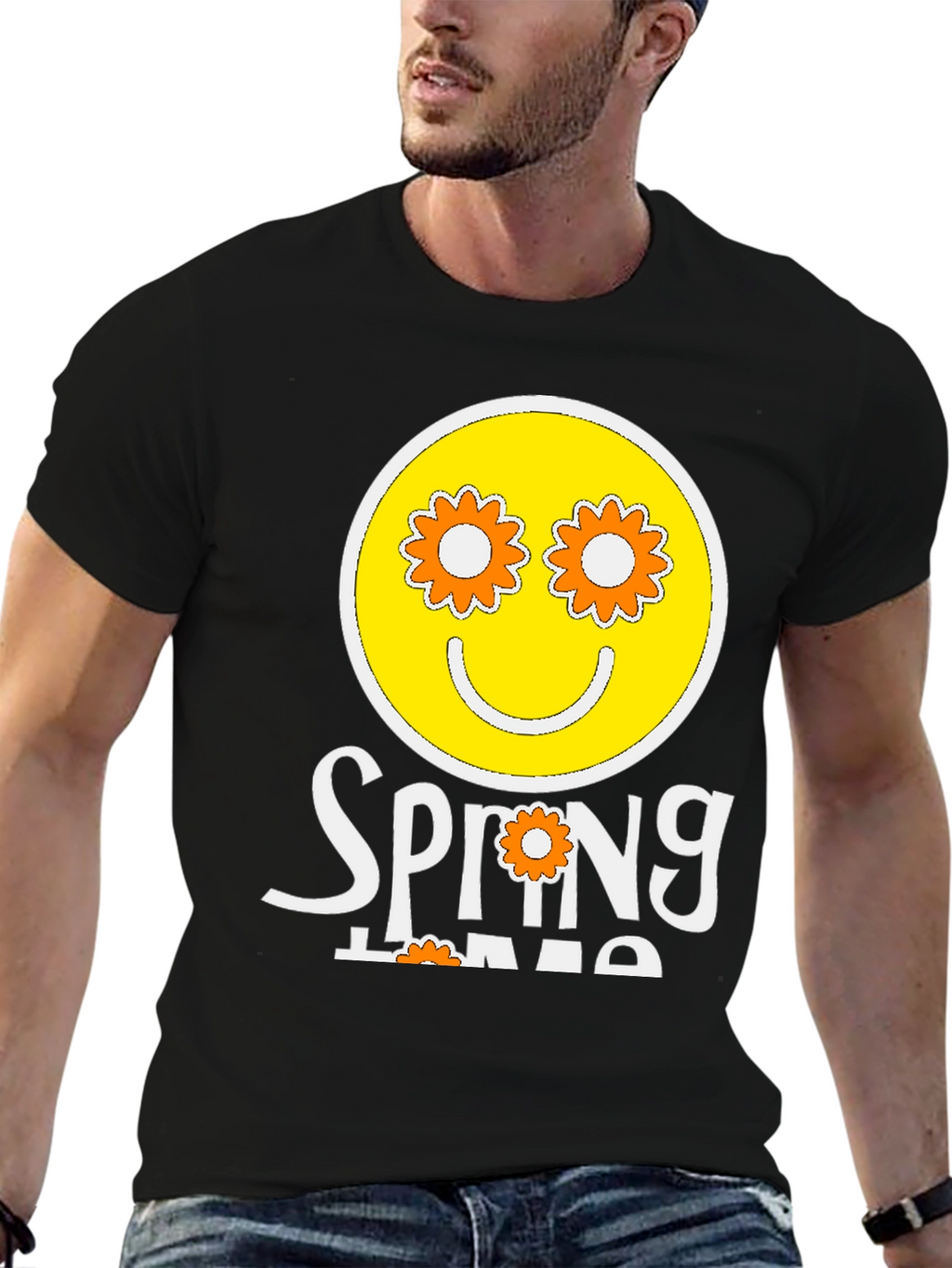 Retro Spring Time Flower Graphic T-Shirt