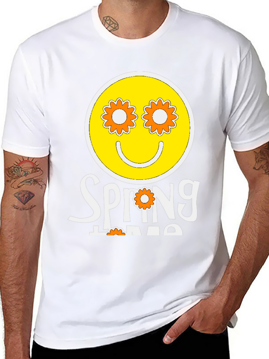 Retro Spring Time Flower Graphic T-Shirt