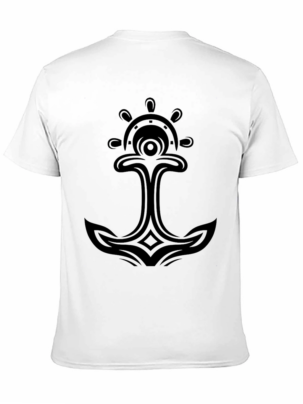 Tribal Anchor Graphic Black T-Shirt