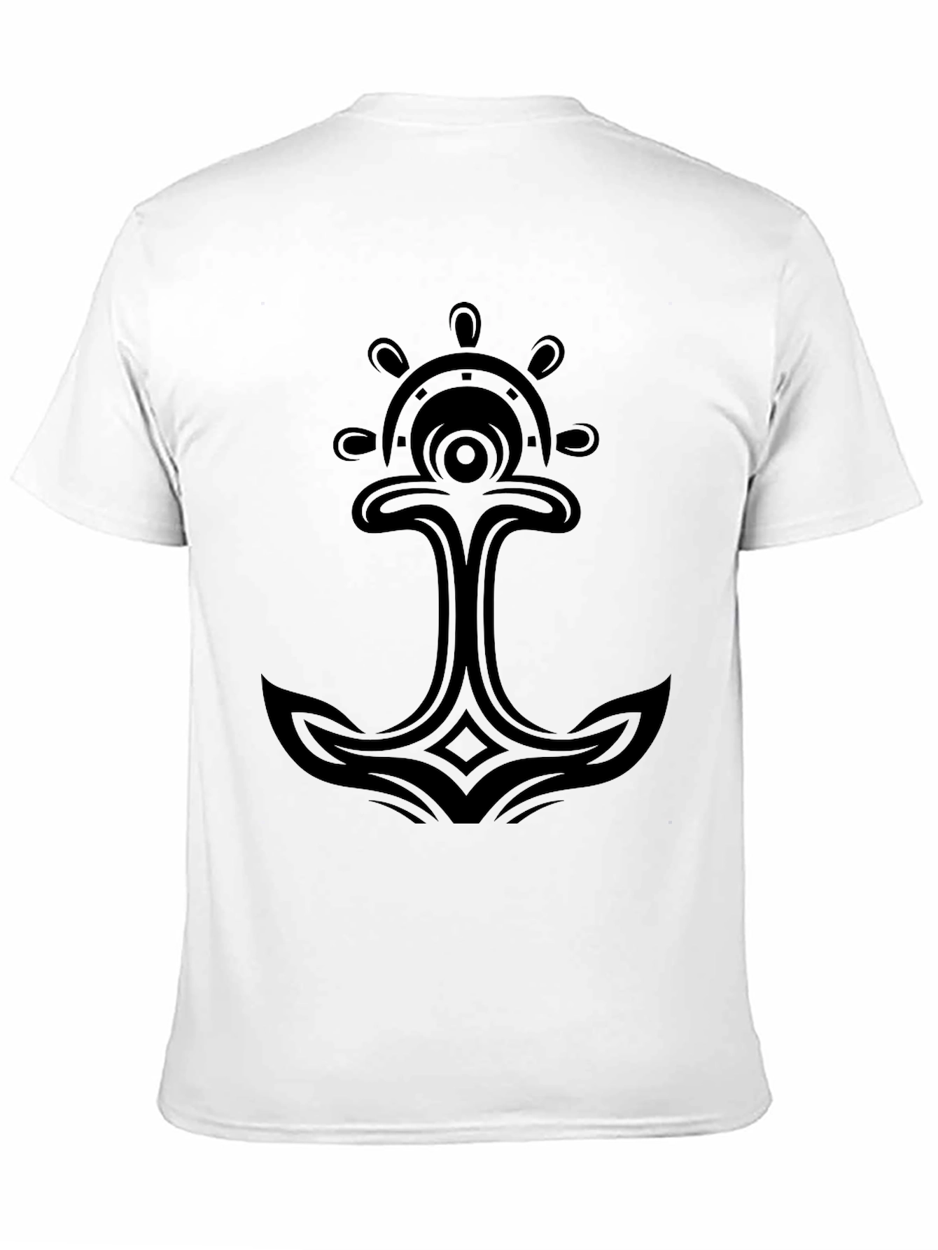 Tribal Anchor Graphic Black T-Shirt