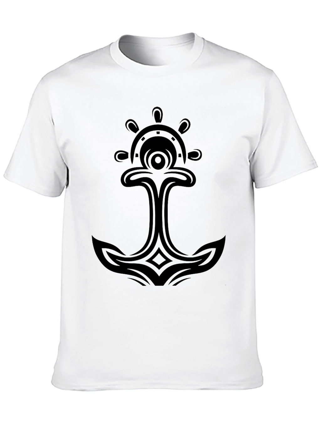 Tribal Anchor Graphic Black T-Shirt