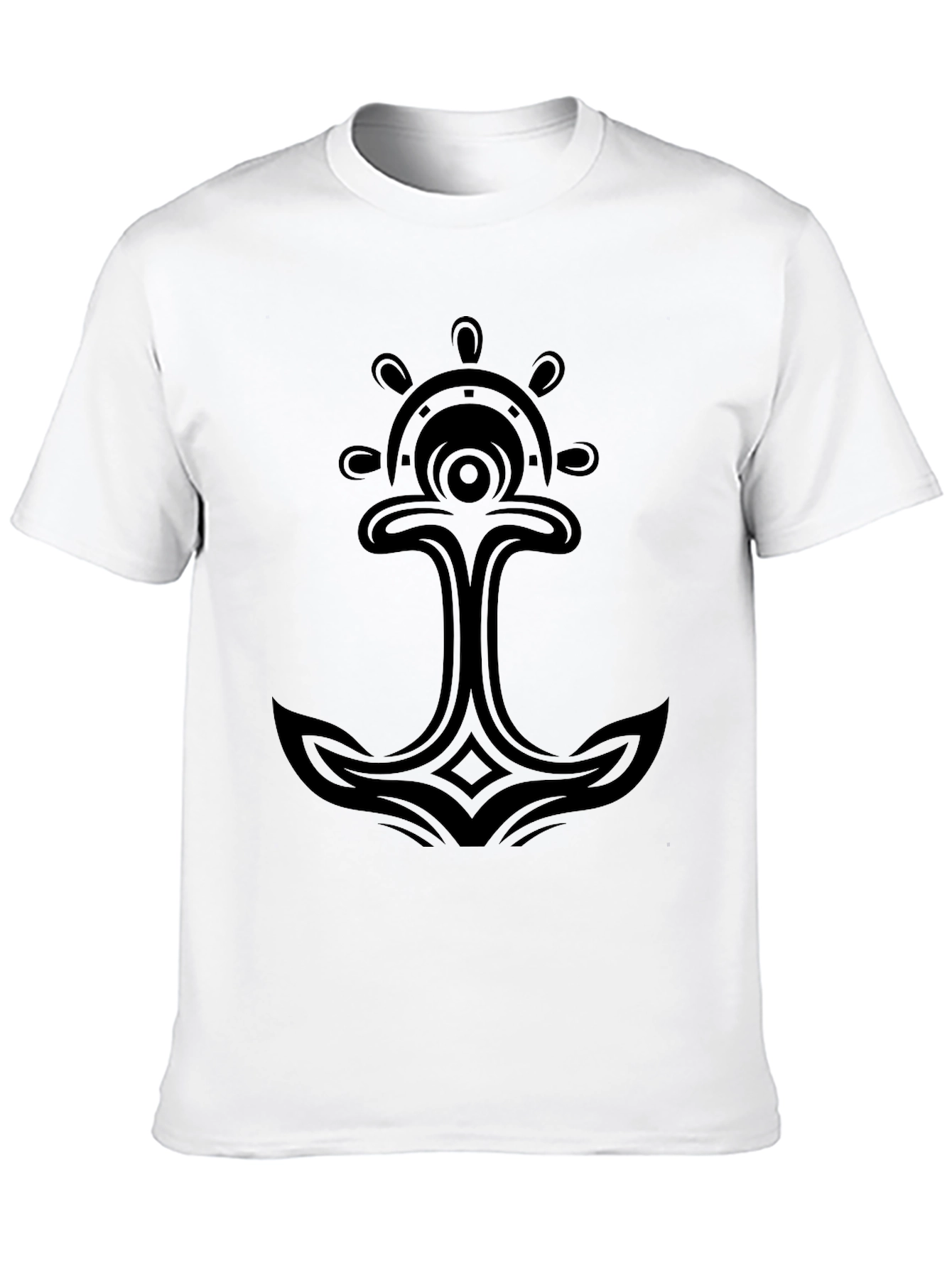 Tribal Anchor Graphic Black T-Shirt