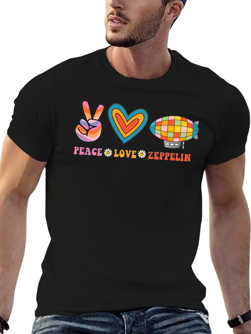 Peace Love Zeppelin Graphic Tee