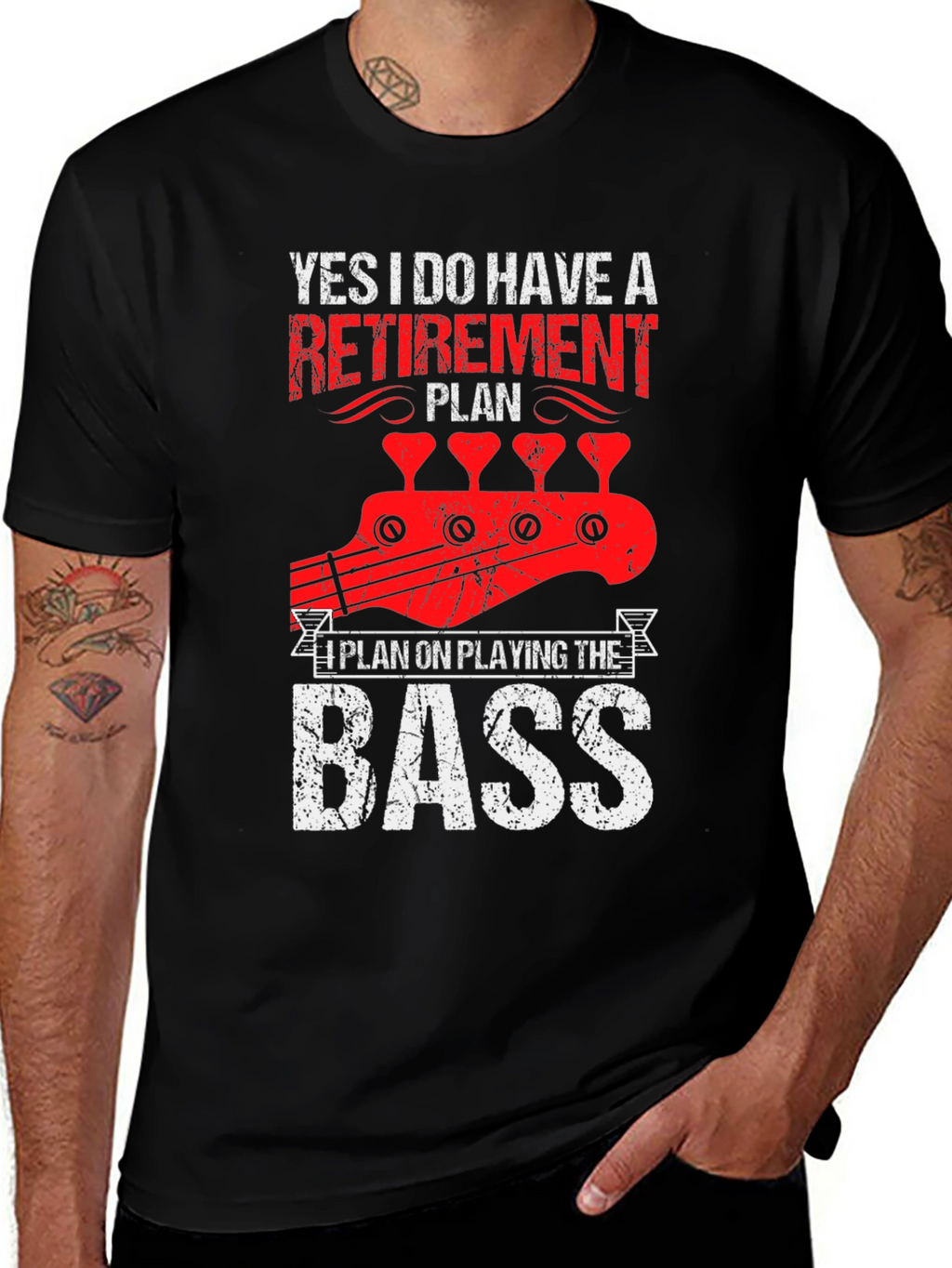 Retirement Plan Bass Guitar T-Shirt