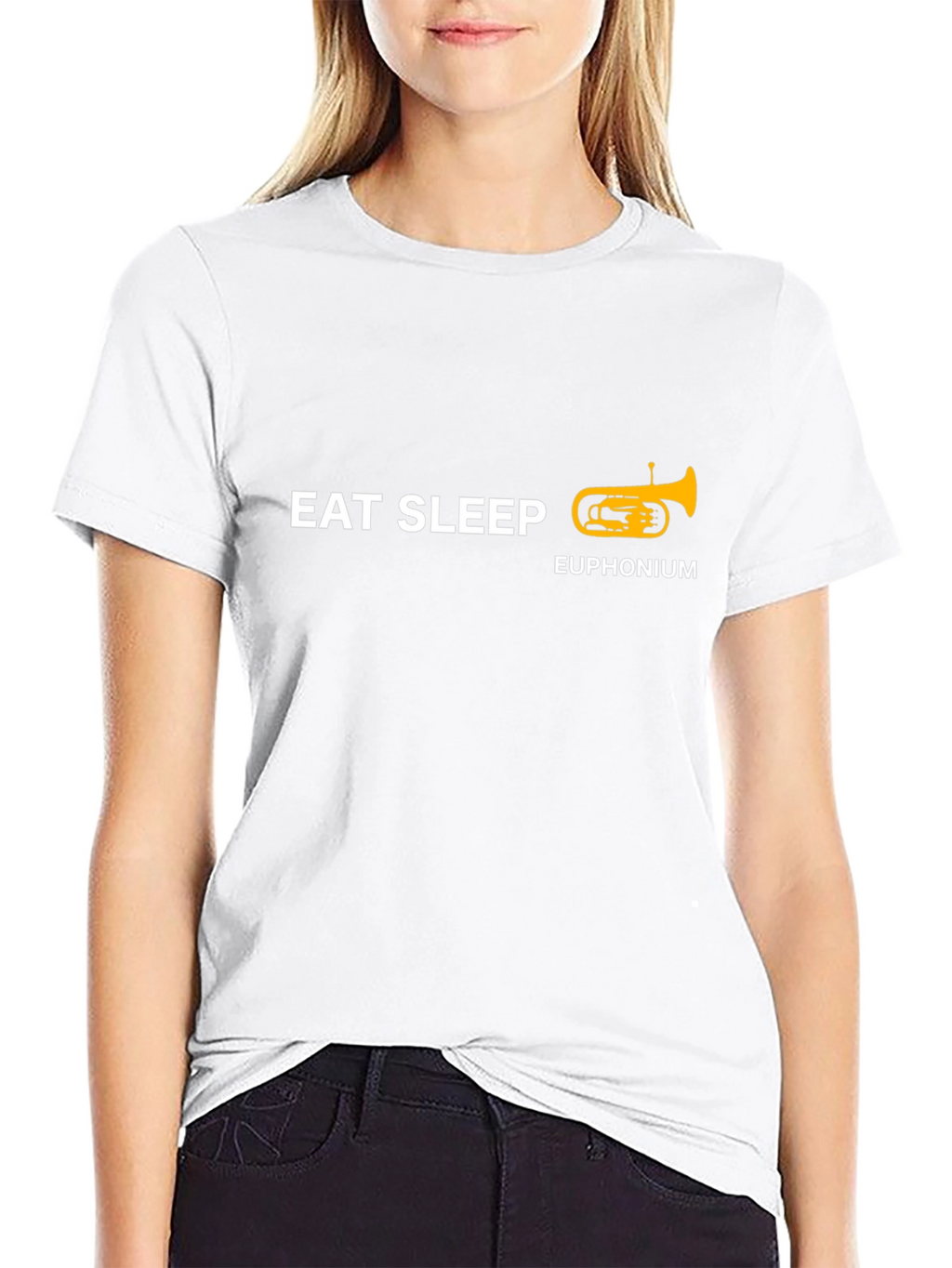 Eat Sleep Euphonium Black T-Shirt - Musician Tee