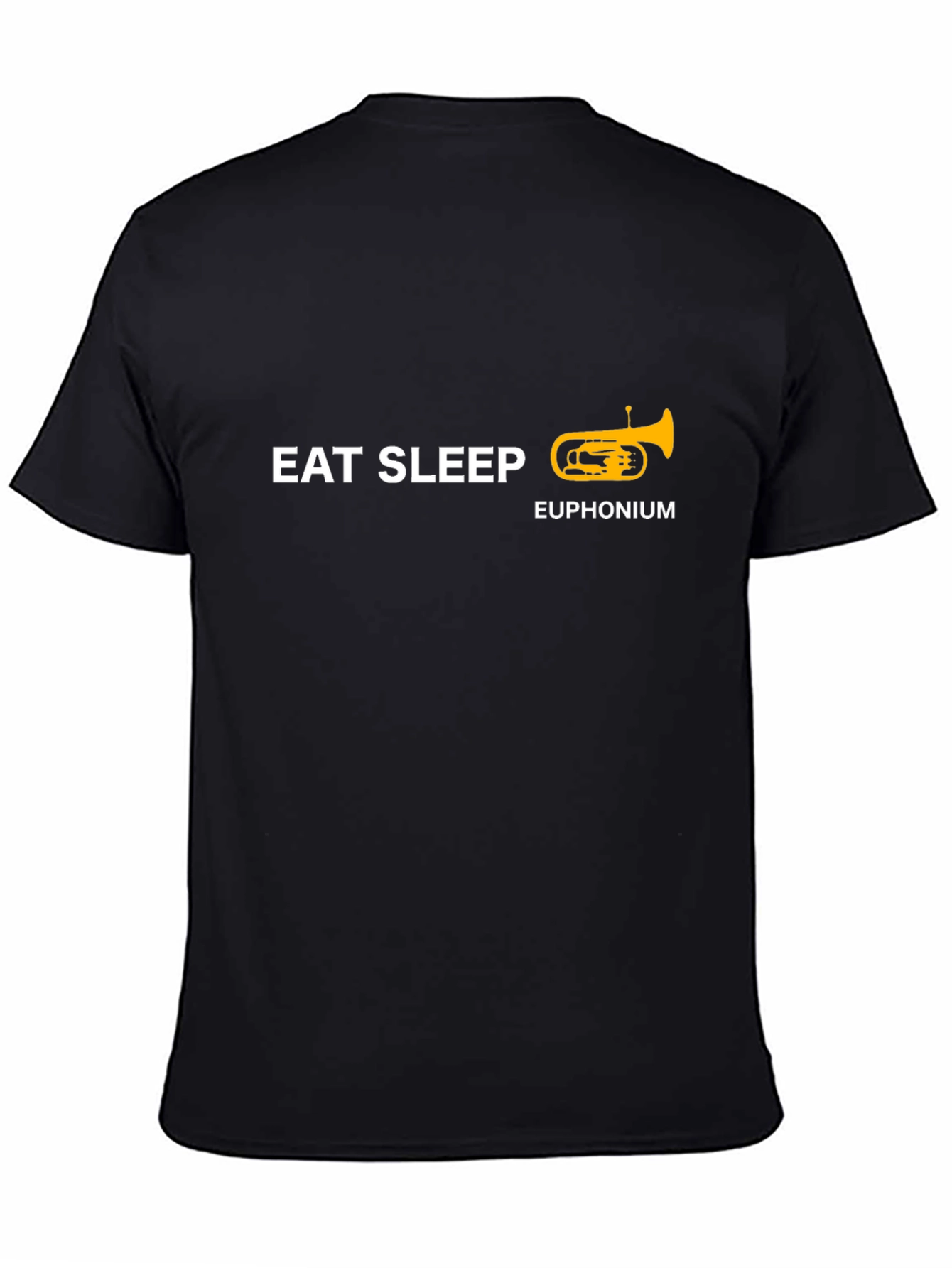 Eat Sleep Euphonium Black T-Shirt - Musician Tee