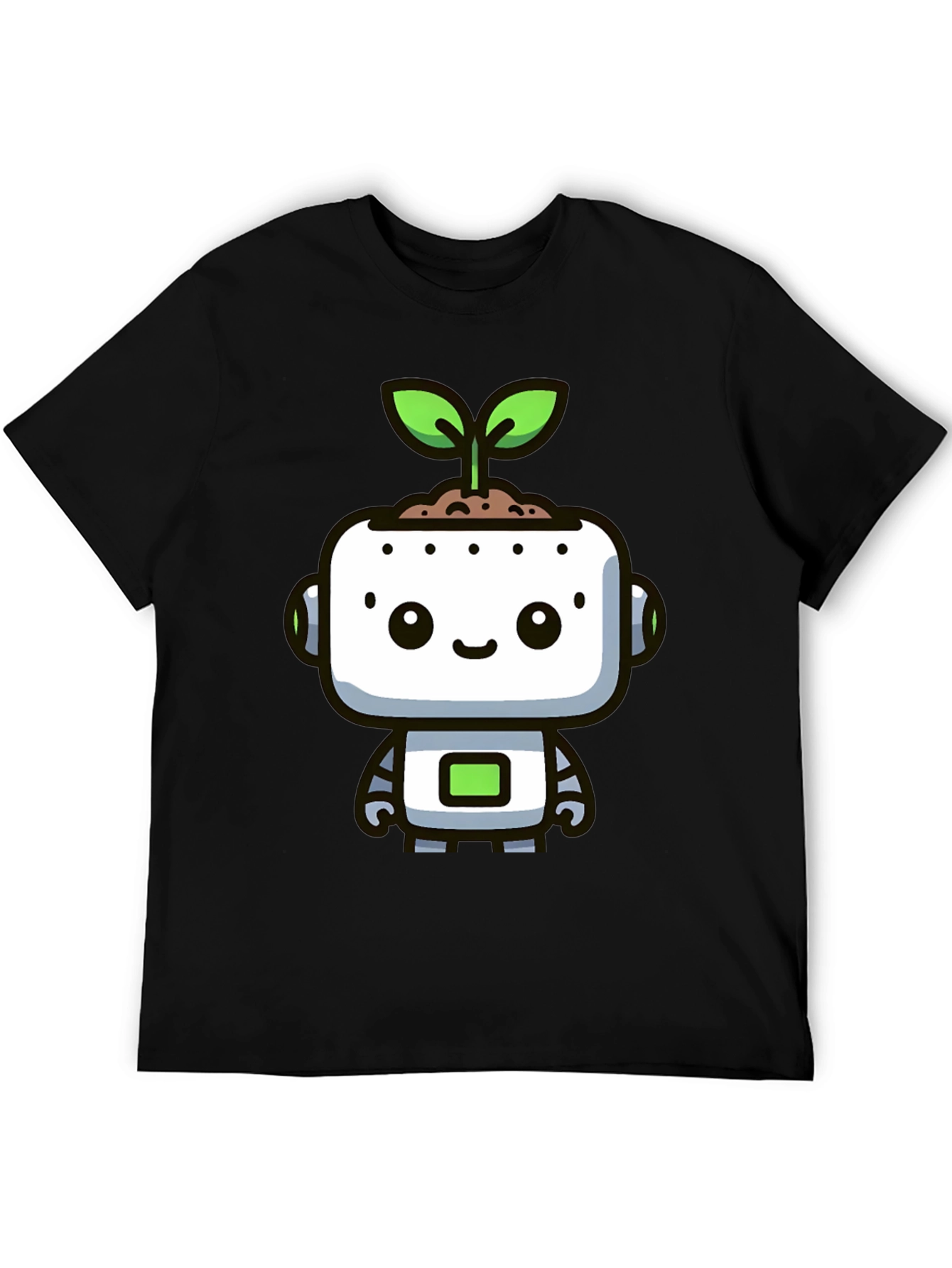 Cute Robot Sprout Graphic Tee