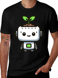 Cute Robot Sprout Graphic Tee