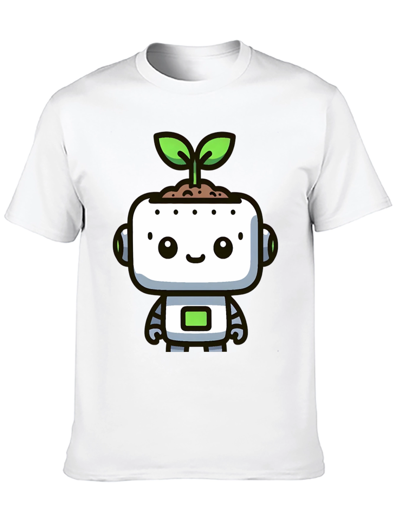 Cute Robot Sprout Graphic Tee
