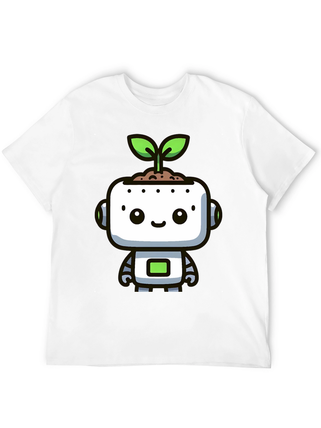 Cute Robot Sprout Graphic Tee