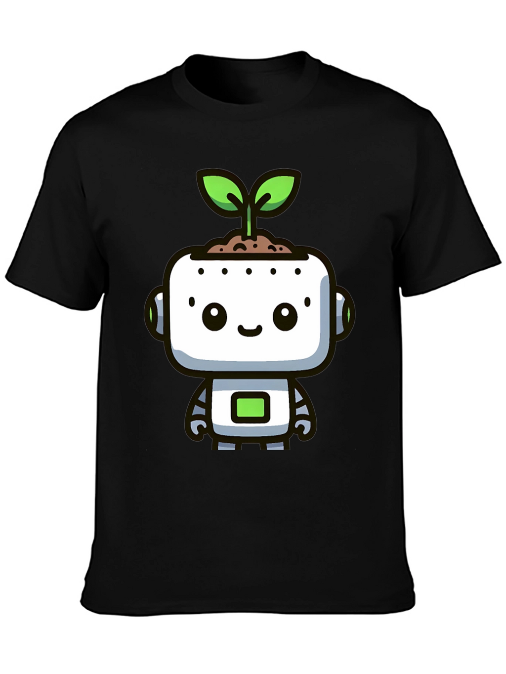 Cute Robot Sprout Graphic Tee