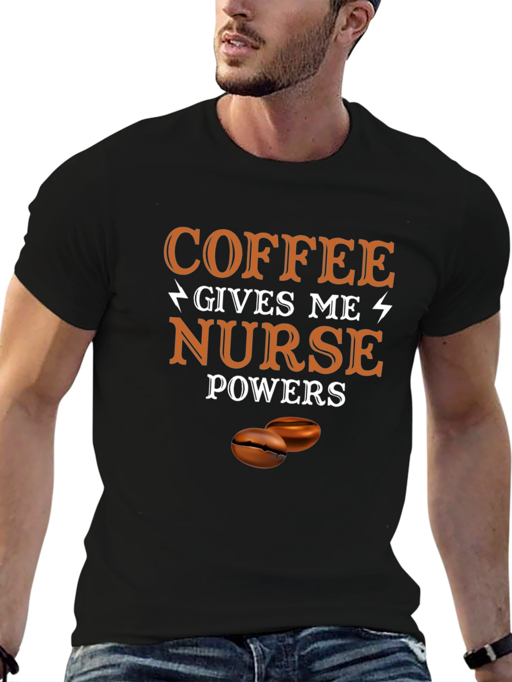 Coffee Gives Me Nurse Powers Graphic Tee