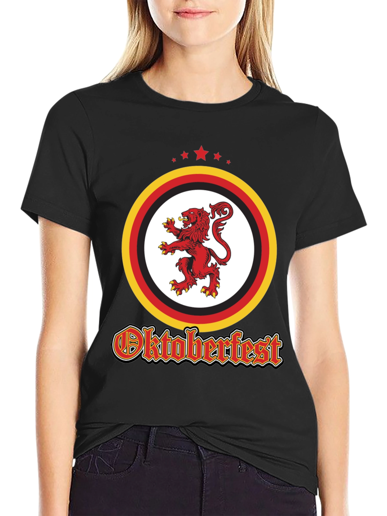 Oktoberfest Lion Crest Black T-Shirt