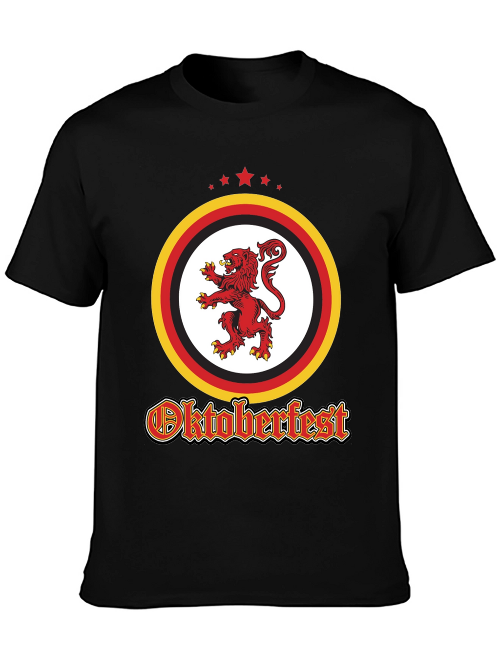 Oktoberfest Lion Crest Black T-Shirt