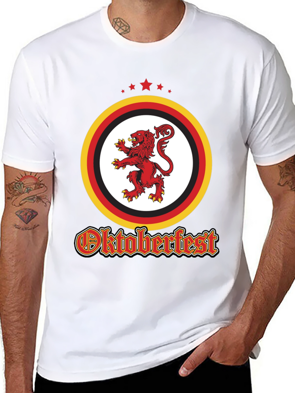 Oktoberfest Lion Crest Black T-Shirt