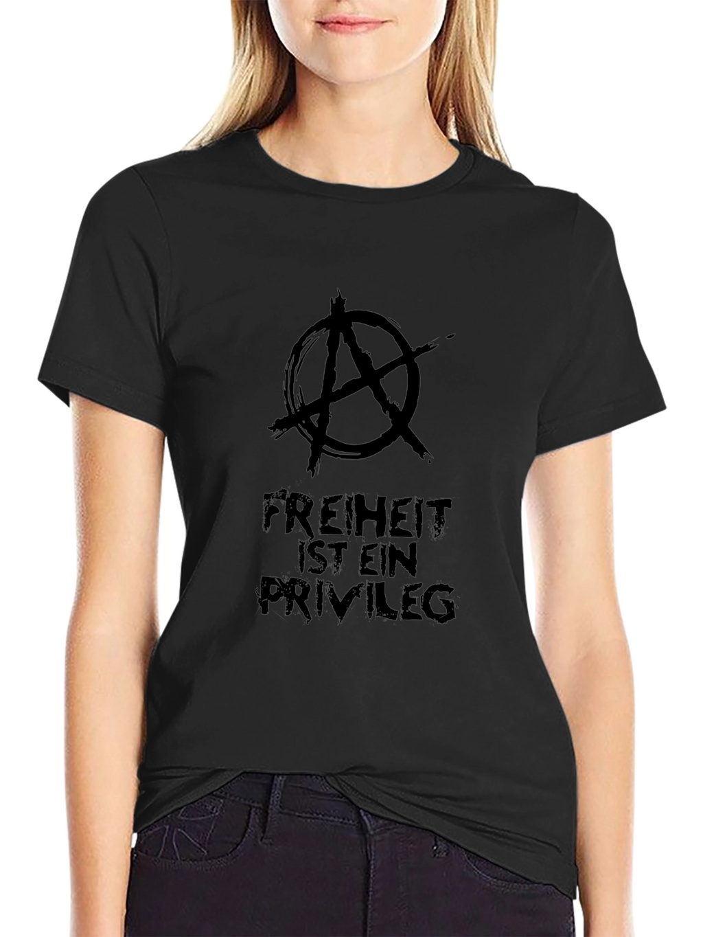 Freiheit Ist Ein Privileg Black Graphic Tee