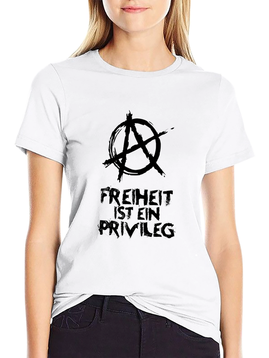 Freiheit Ist Ein Privileg Black Graphic Tee