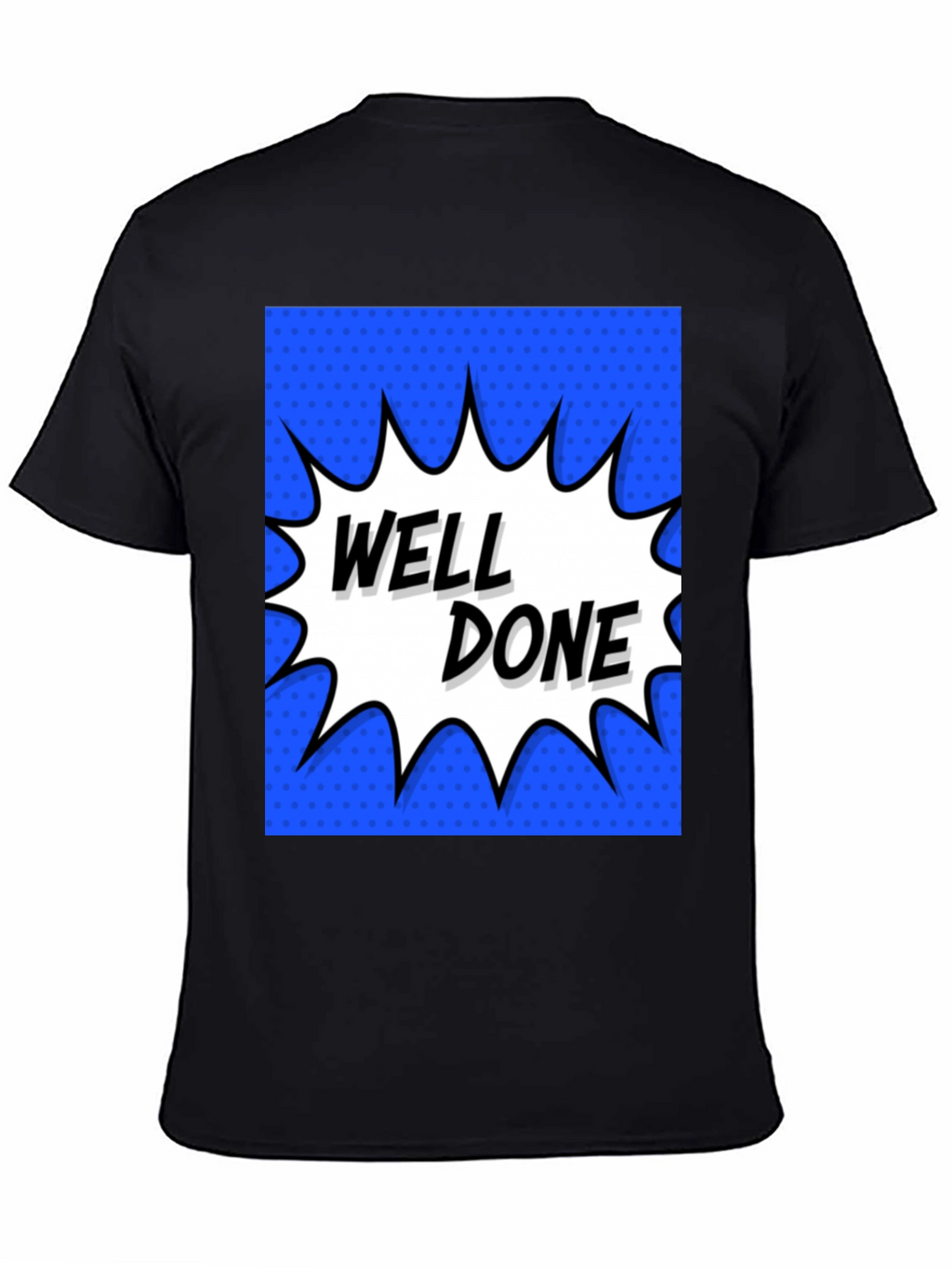 Well Done Comic Style Black Tee