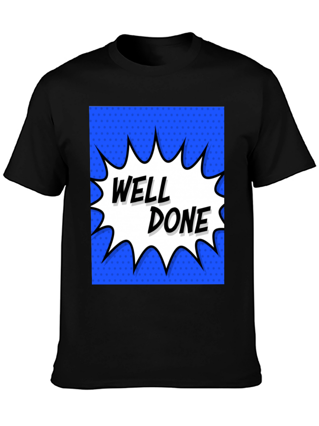 Well Done Comic Style Black Tee