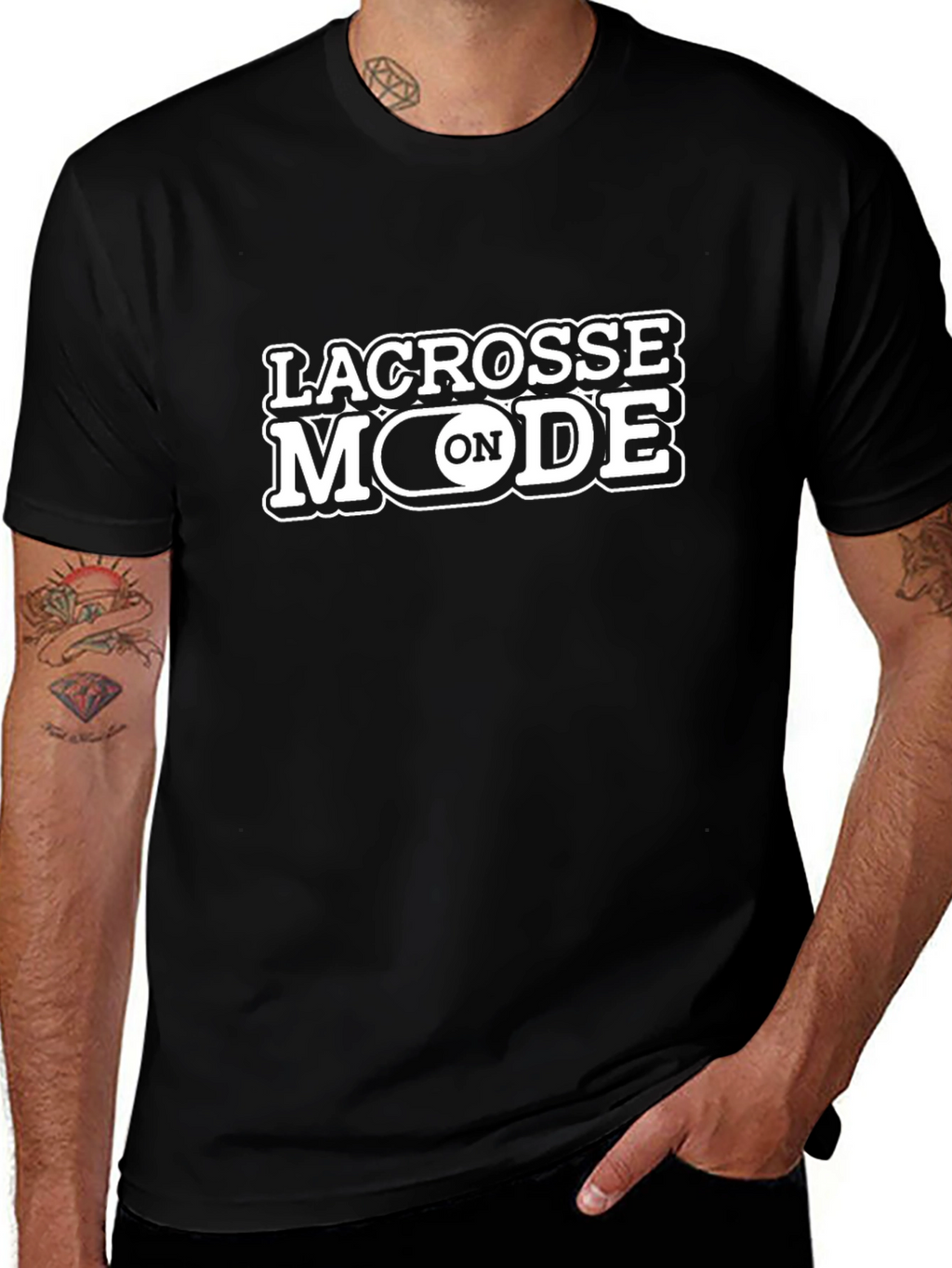 Lacrosse Mode On T-Shirt - Sporty Graphic Tee