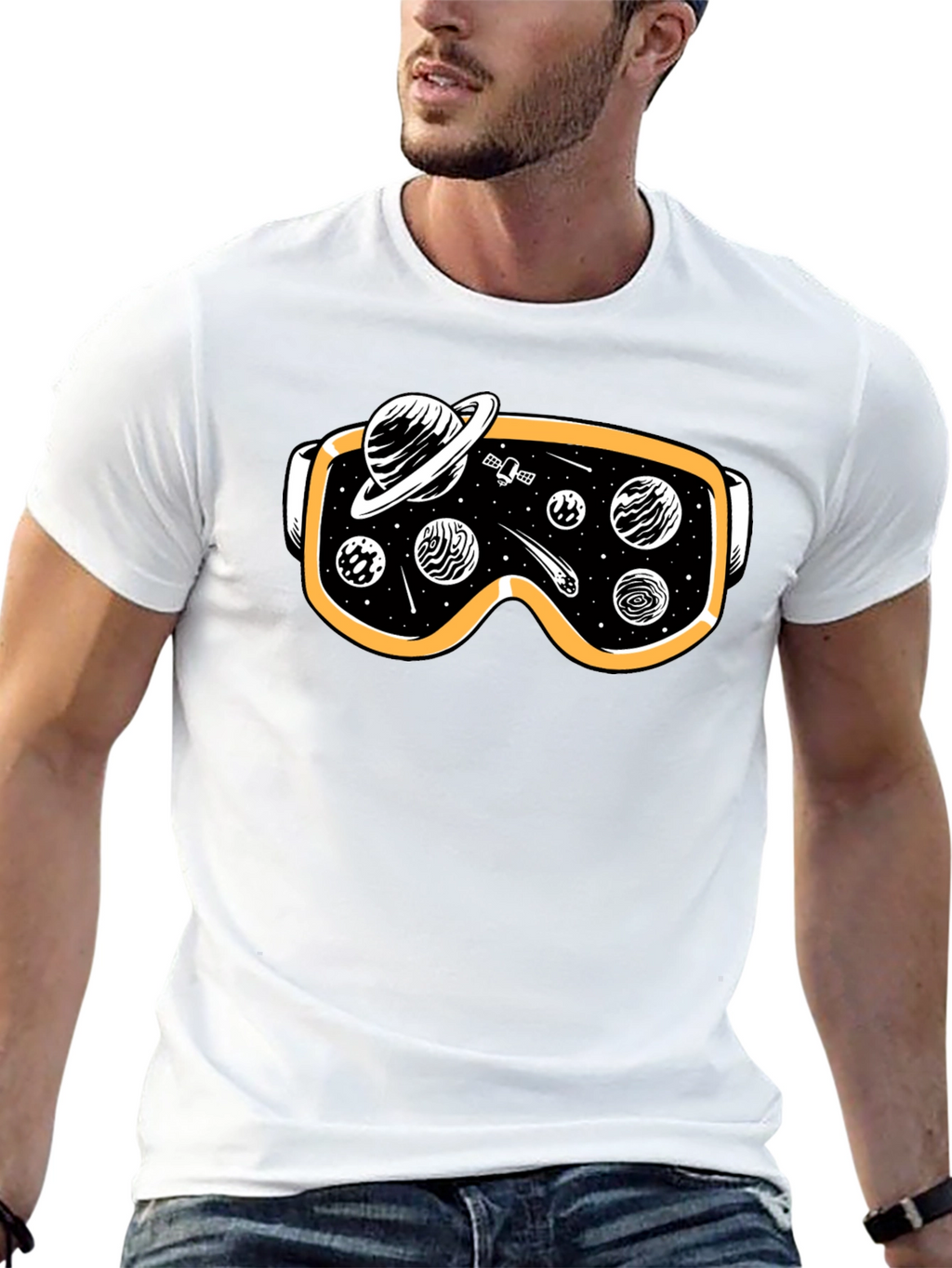 Space VR Goggles Graphic T-Shirt