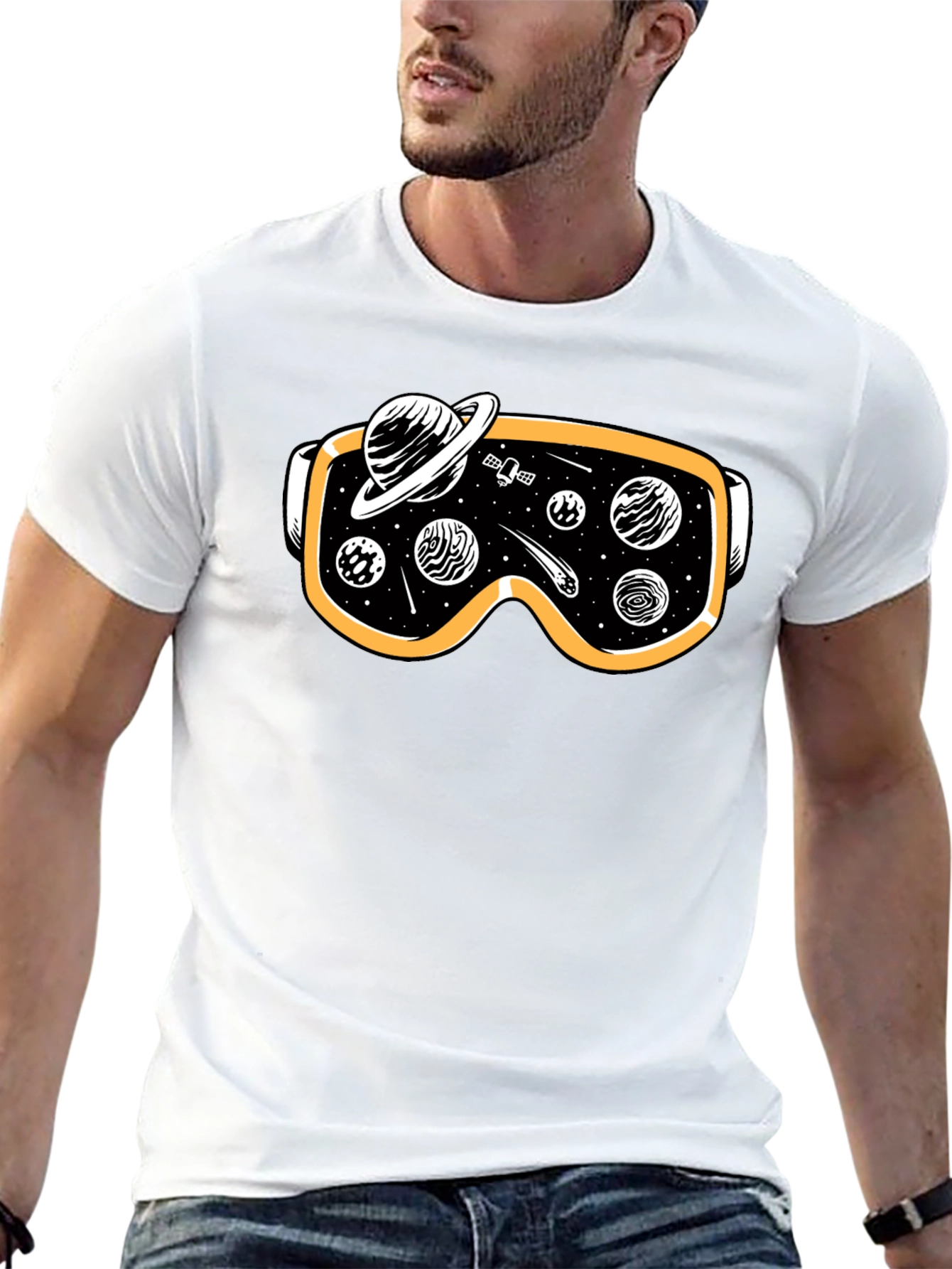 Space VR Goggles Graphic T-Shirt