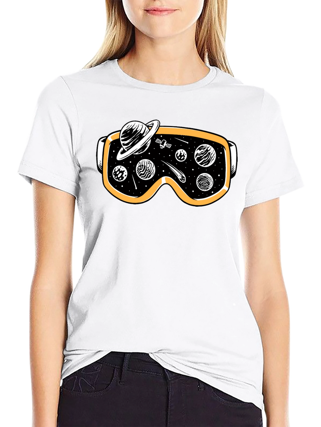 Space VR Goggles Graphic T-Shirt