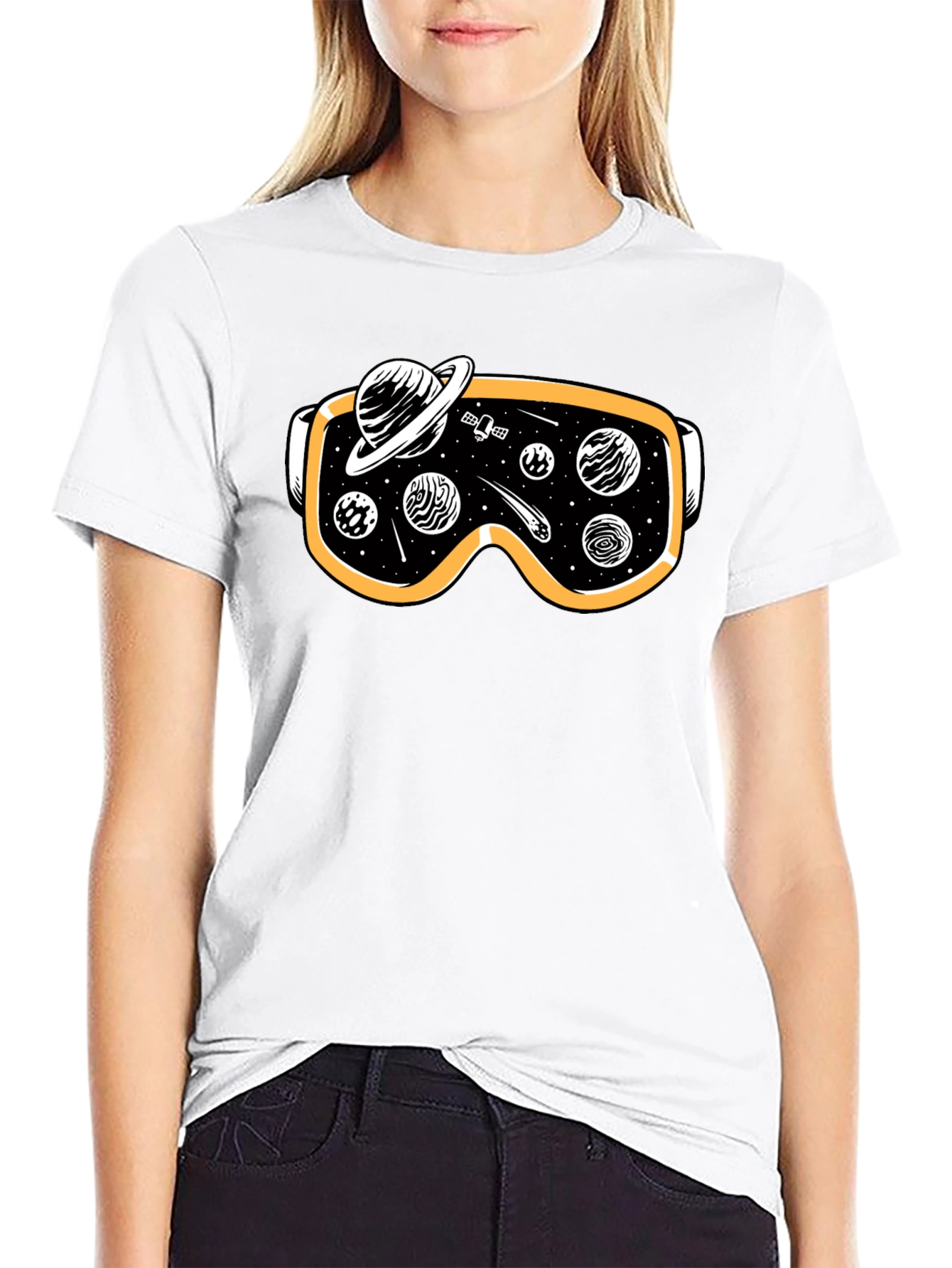 Space VR Goggles Graphic T-Shirt