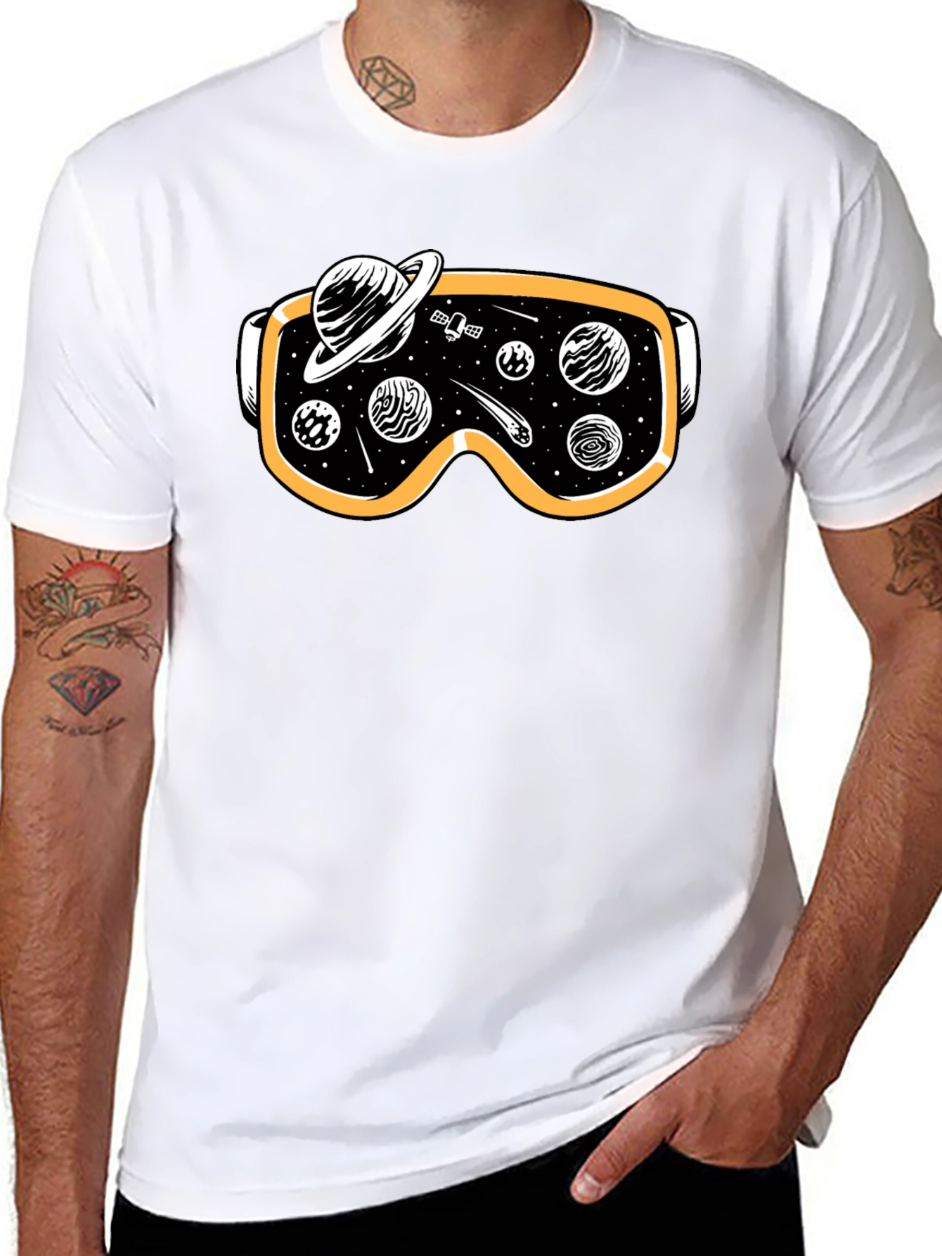 Space VR Goggles Graphic T-Shirt