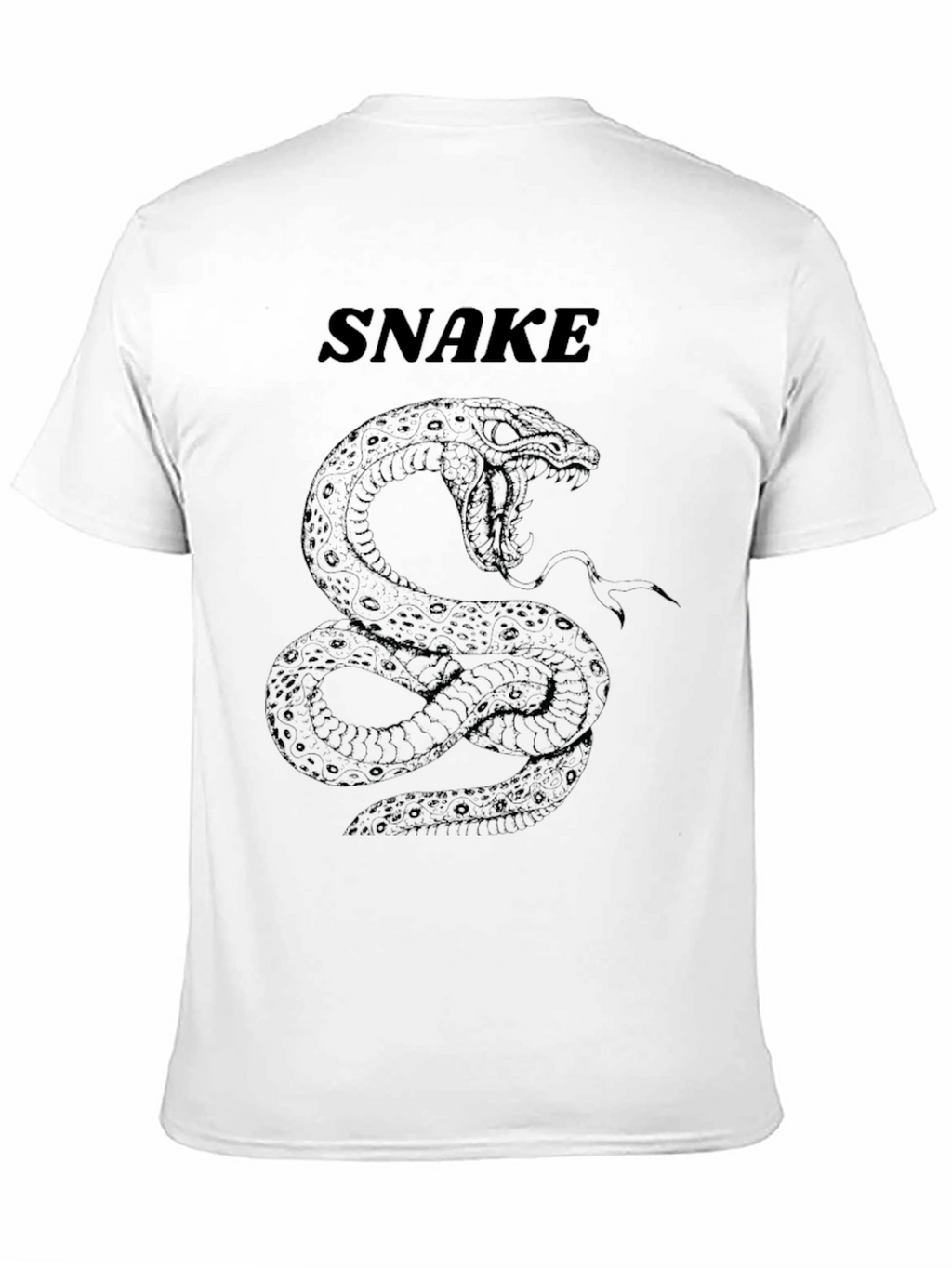 Mens Snake Graphic Print Crew Neck T-Shirt