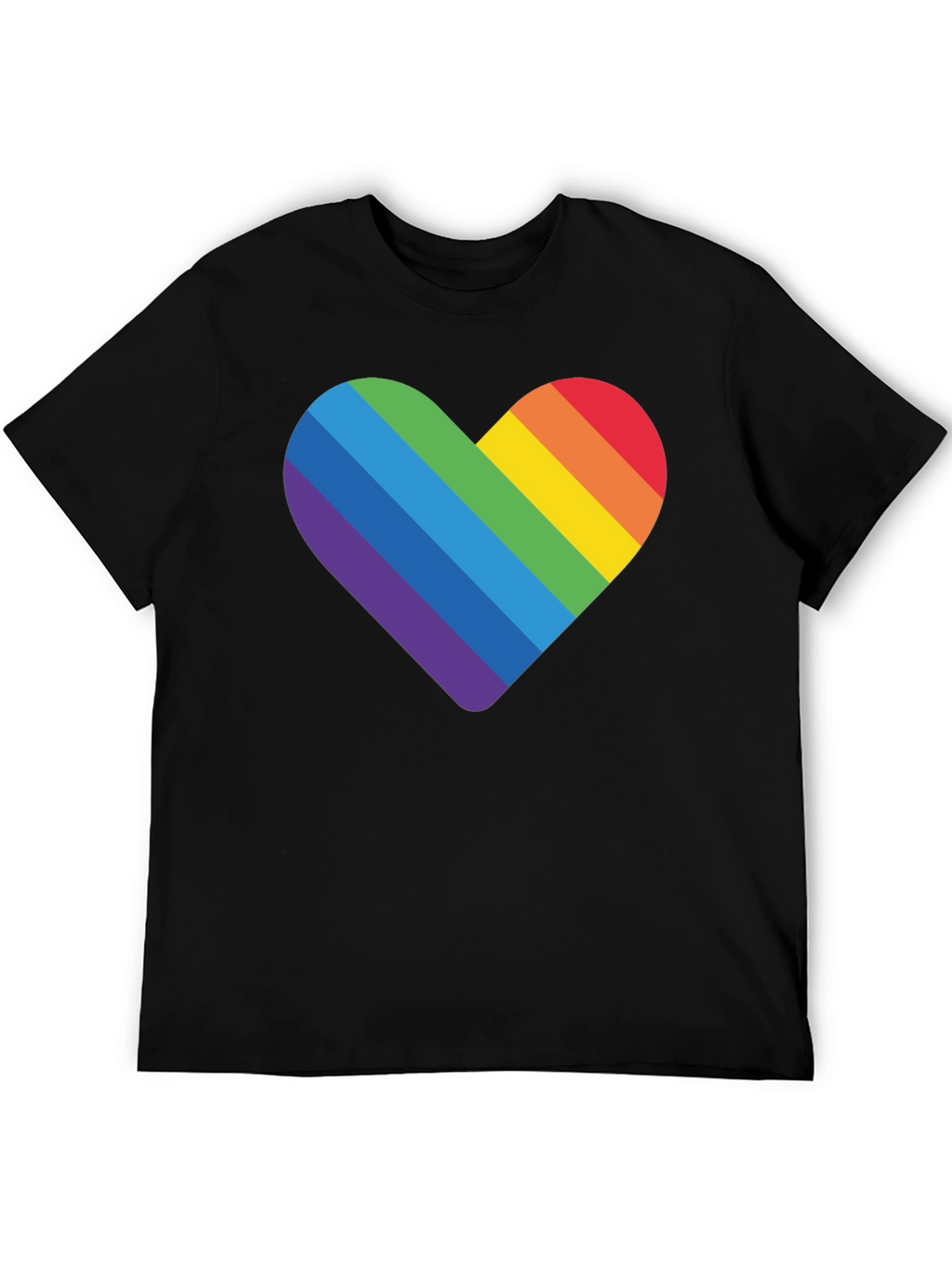 Rainbow Heart Graphic T-Shirt - Pride