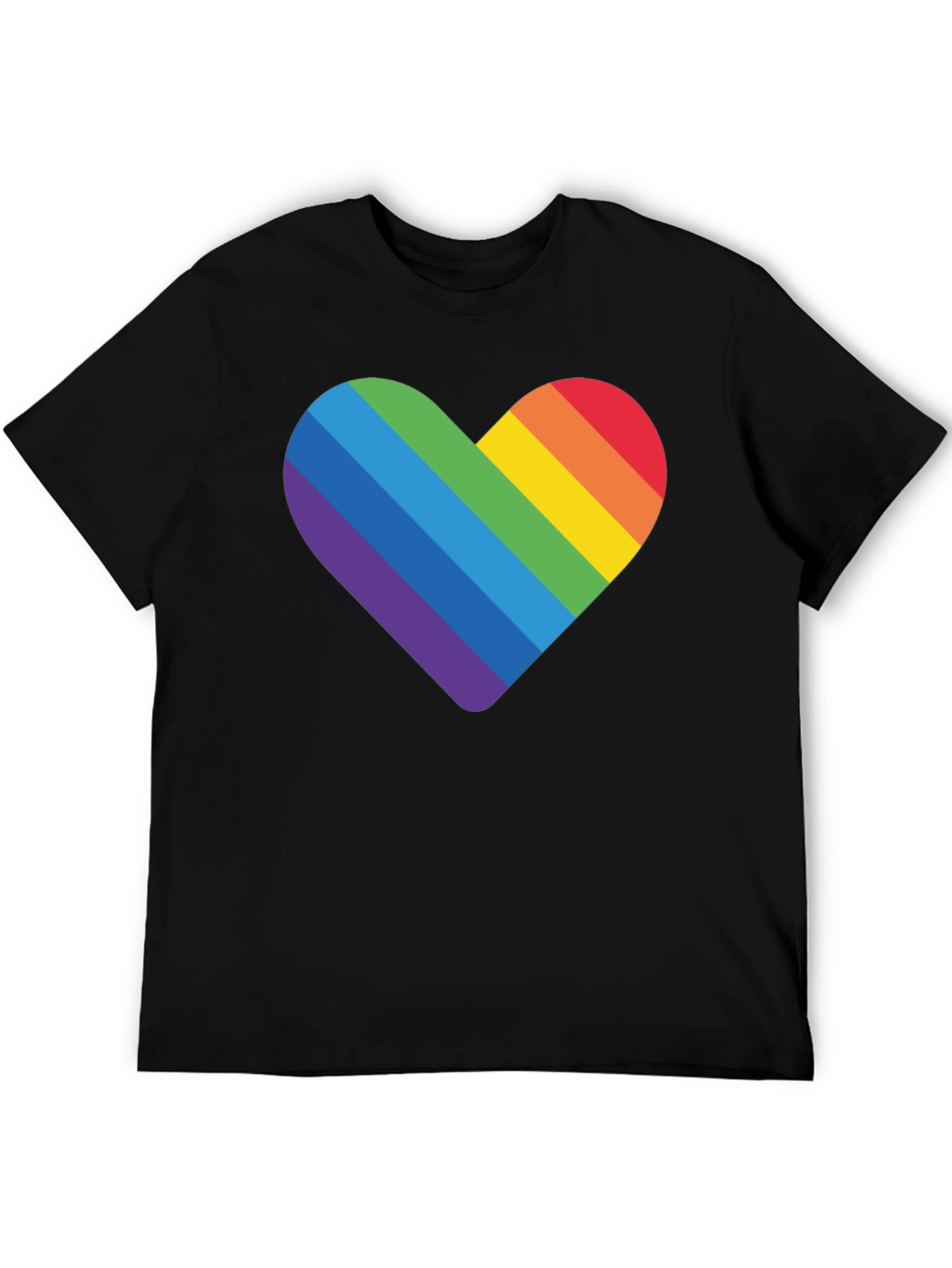 Rainbow Heart Graphic T-Shirt - Pride